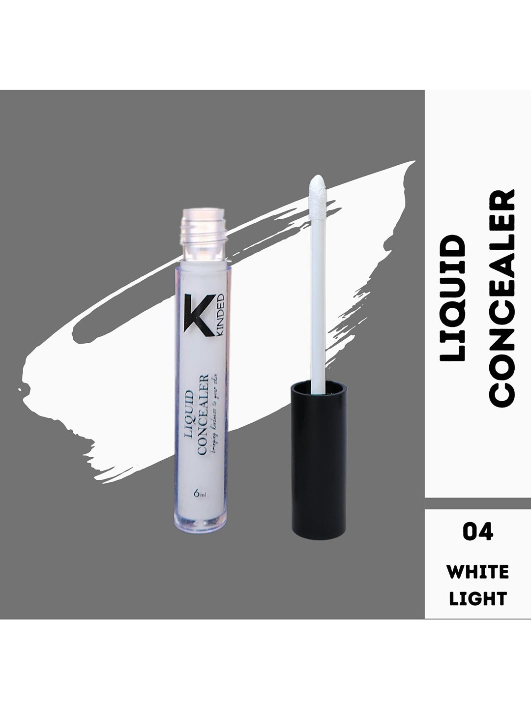 KINDED  Full Coverage & Long Lasting Liquid Concealer-6 ml-White Light