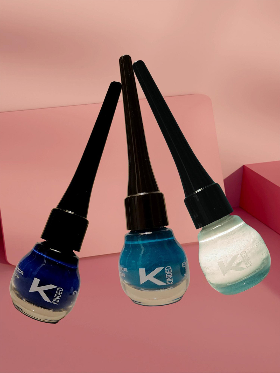 KINDED Set Of 3 Smudge Proof Long-Lasting Matte Finish Liquid Eyeliner - 5ml each