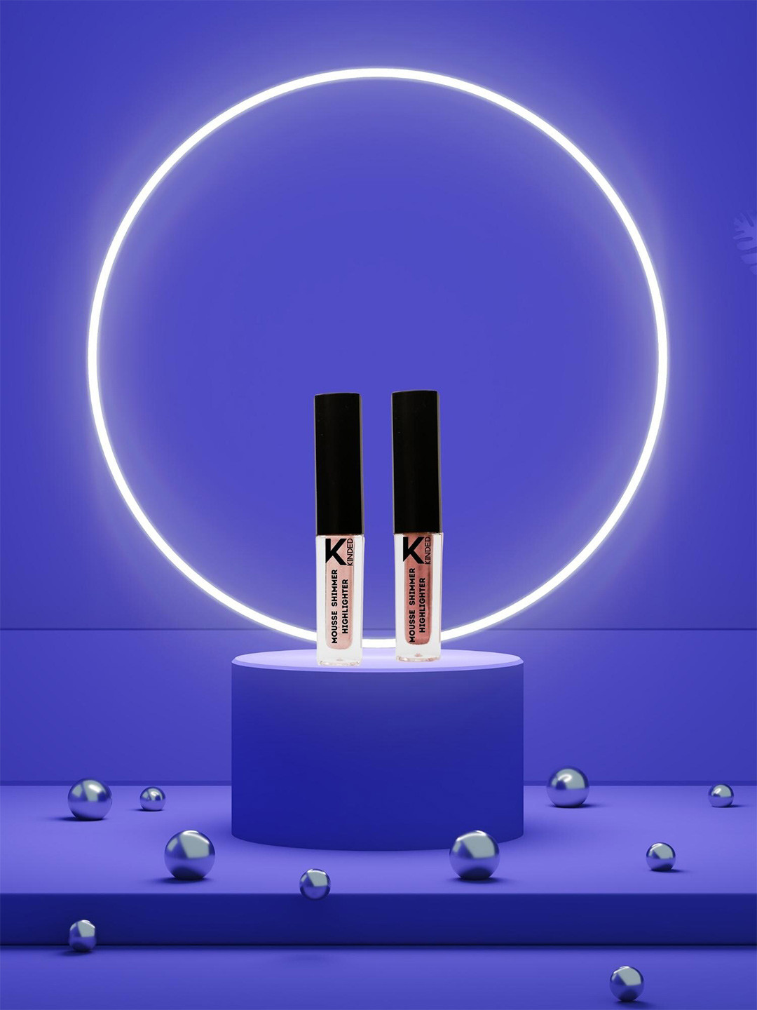 KINDED Set of 2 Mousse Shimmer Liquid Highlighter Illuminator - 3ml each