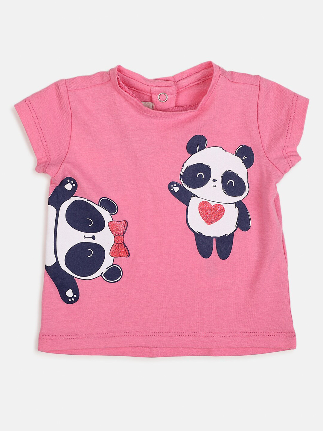 Chicco Girls Kung Fu Panda Printed Short Sleeves Cotton T-shirt
