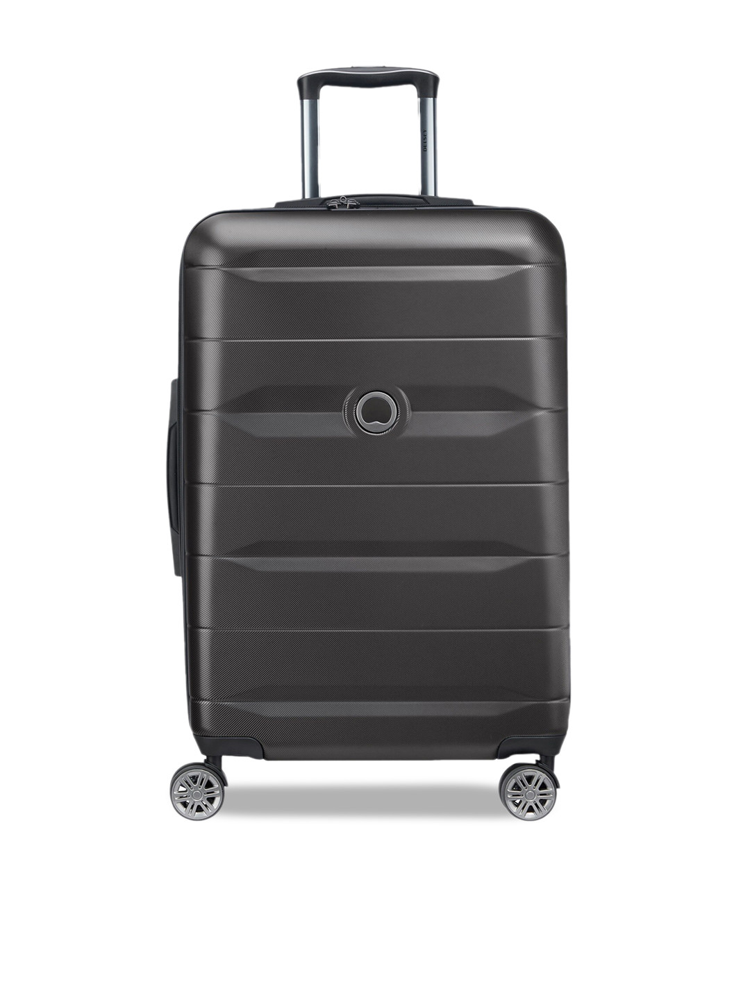 DELSEY PARIS COMETE Small Cabin Suitcase - Hard-Sided Black Polycarbonate Trolley with TSA Lock