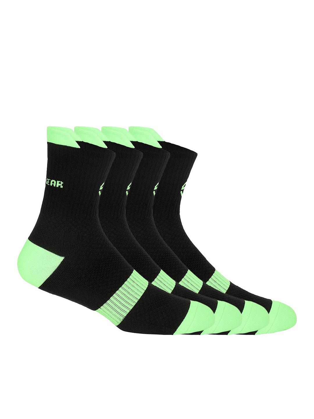 SuperGear Men Pack Of 2 Colourblocked Above Ankle-Length Cycling Socks