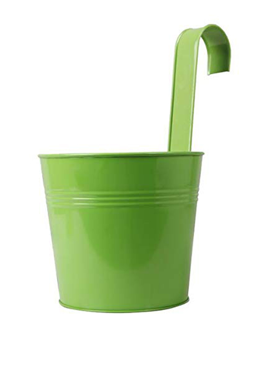 TRUSTBASKET Green Round Shaped Railing Planter