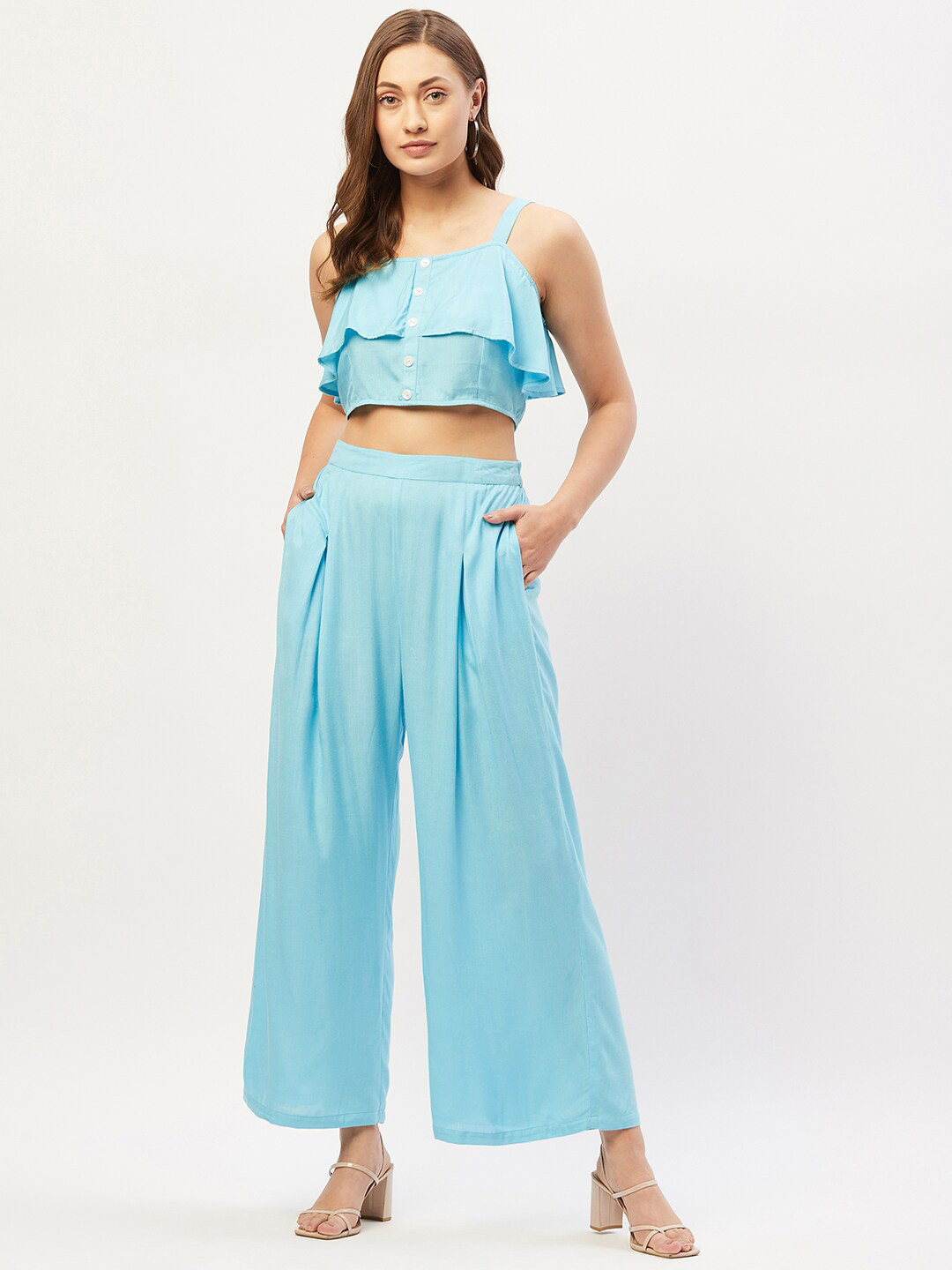 ANVI Be Yourself Women Shoulder Straps Top & Trousers