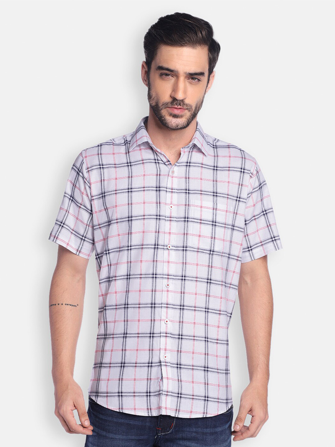 Zeal  Standrd Tartan Checks Checked Pure Cotton Casual Shirt