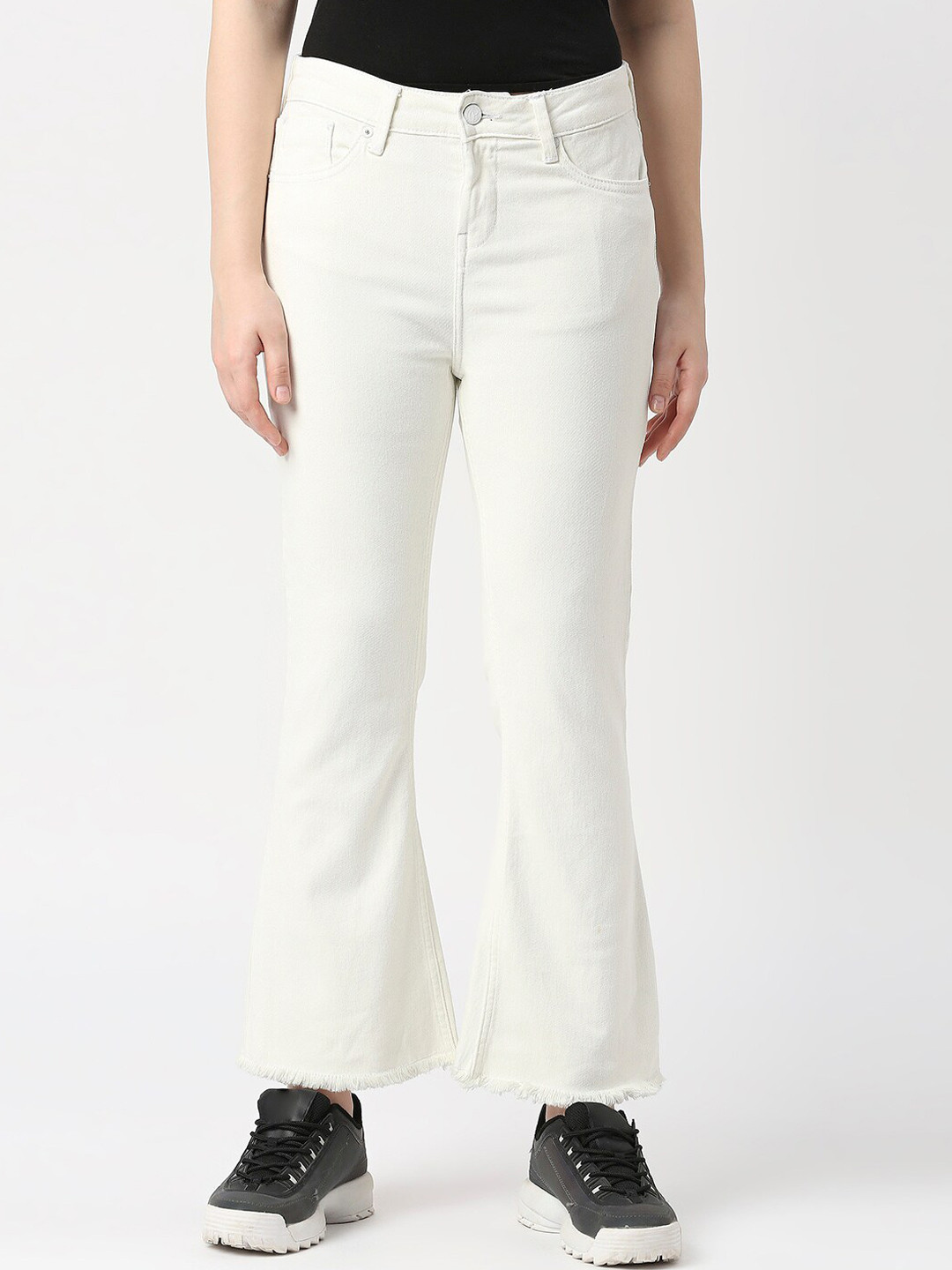 Pepe Jeans Women Flared High-Rise Cotton Jeans