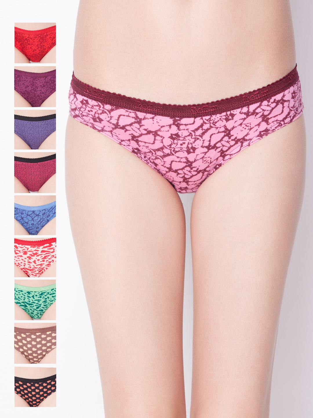 Buy DOLLAR MISSY Women Assorted Solid Deep Color Pack of 10 Inner