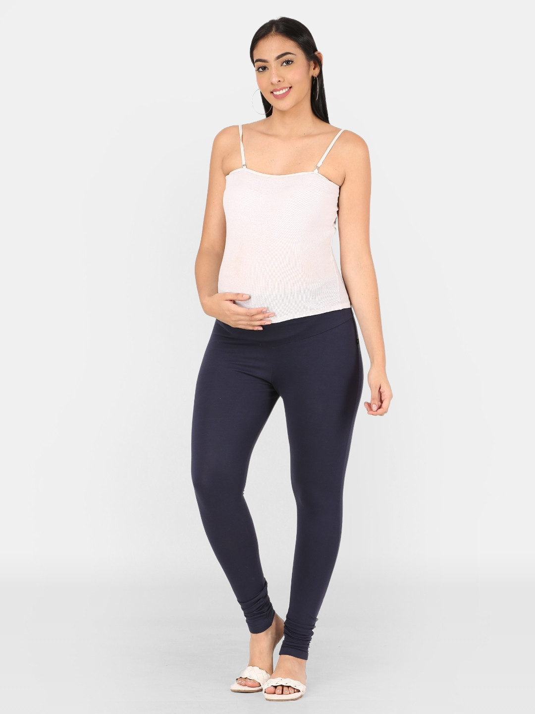 Mylo Women Churidar-Length Maternity Leggings