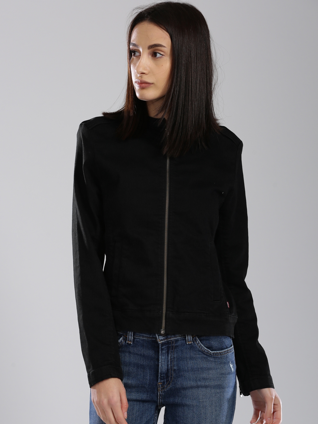 Buy Levis Women Black Solid Denim Jacket - Jackets for Women 7626410 |  Myntra-mncb.edu.vn