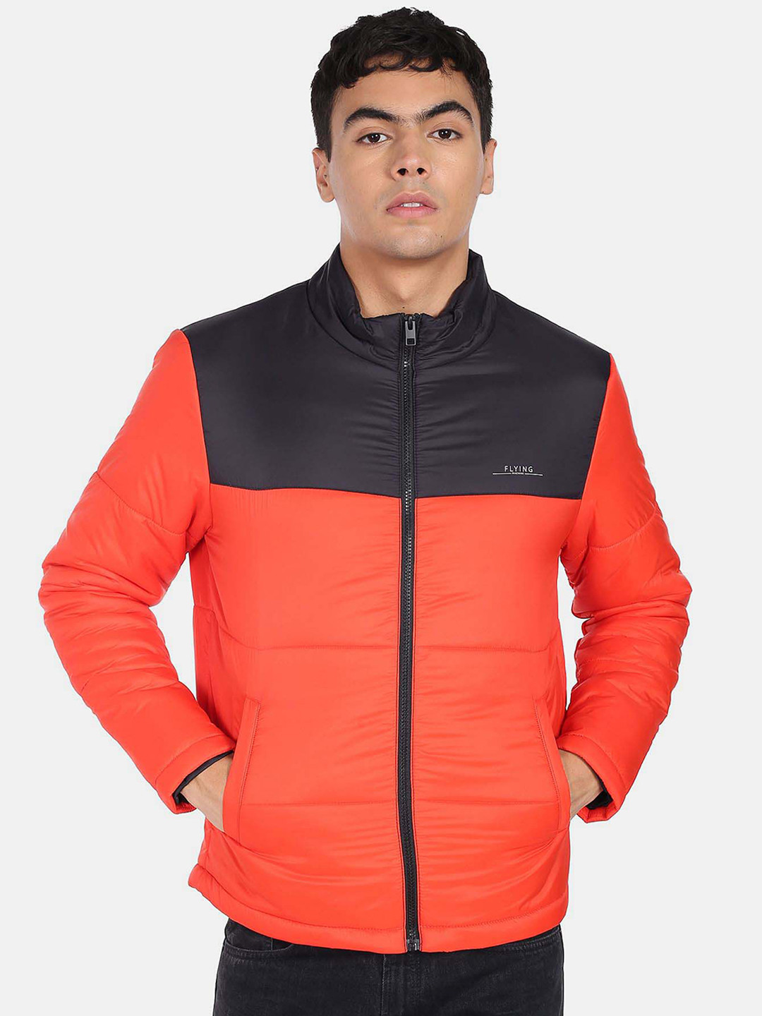 Flying Machine Colourblocked Quilted Jacket