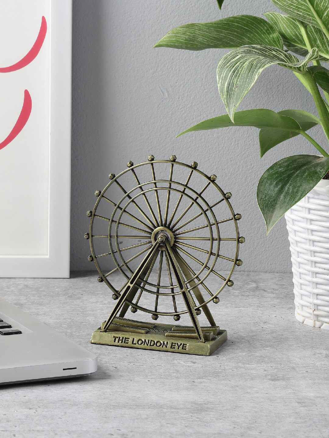 EXIM DECOR Metallic-Colored London Eye Wheel Monument Miniature Showpiece
