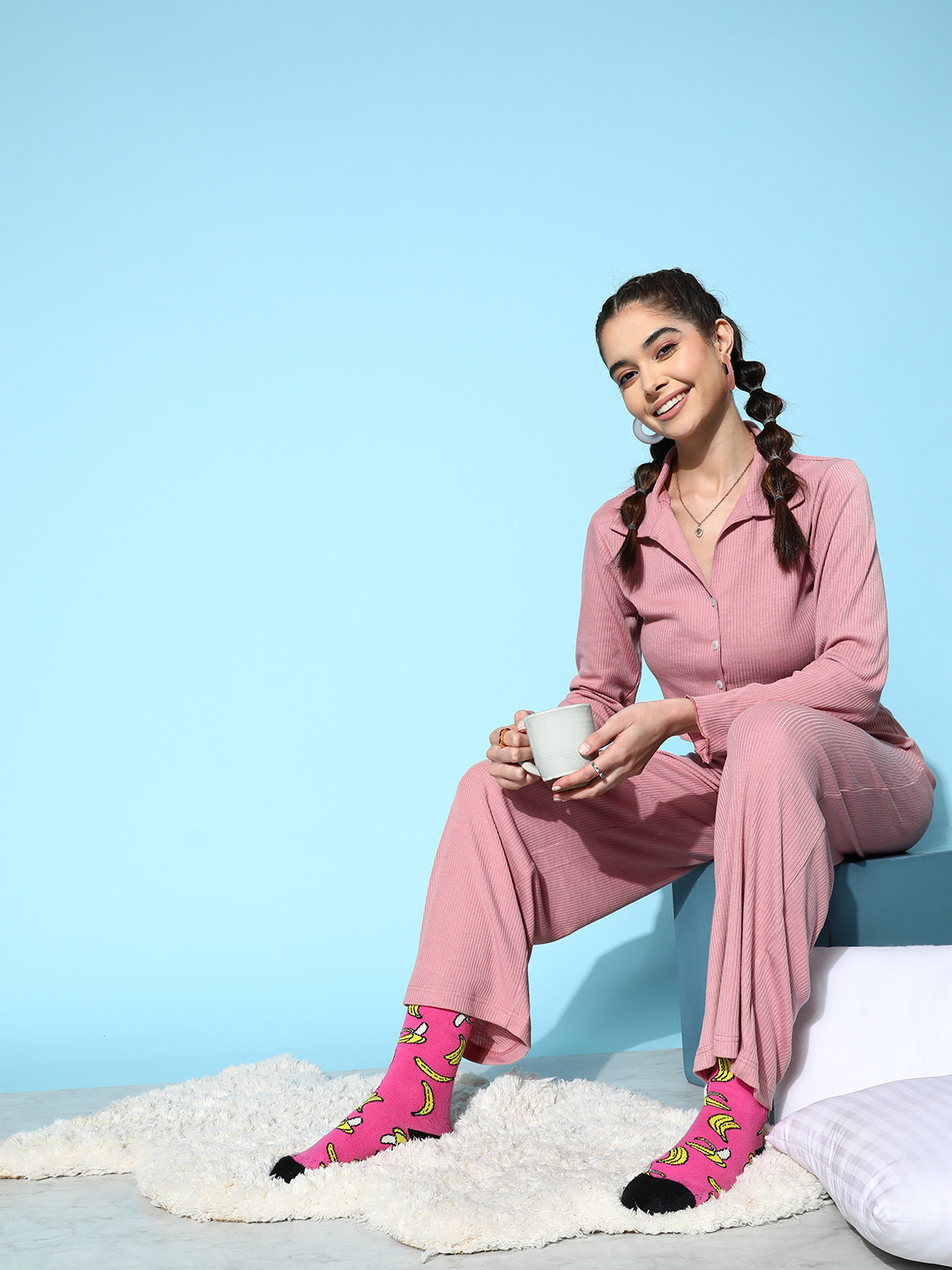 ETC Pink Pure Cotton Night Suit