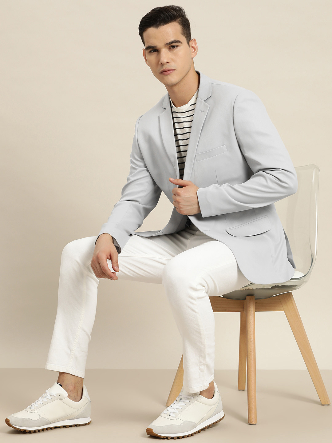 INVICTUS Men Single-Breasted Slim Fit Casual Blazer