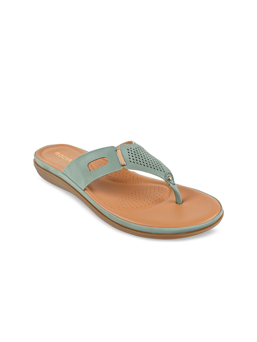 Rocia Laser Cut T-Strap Flats