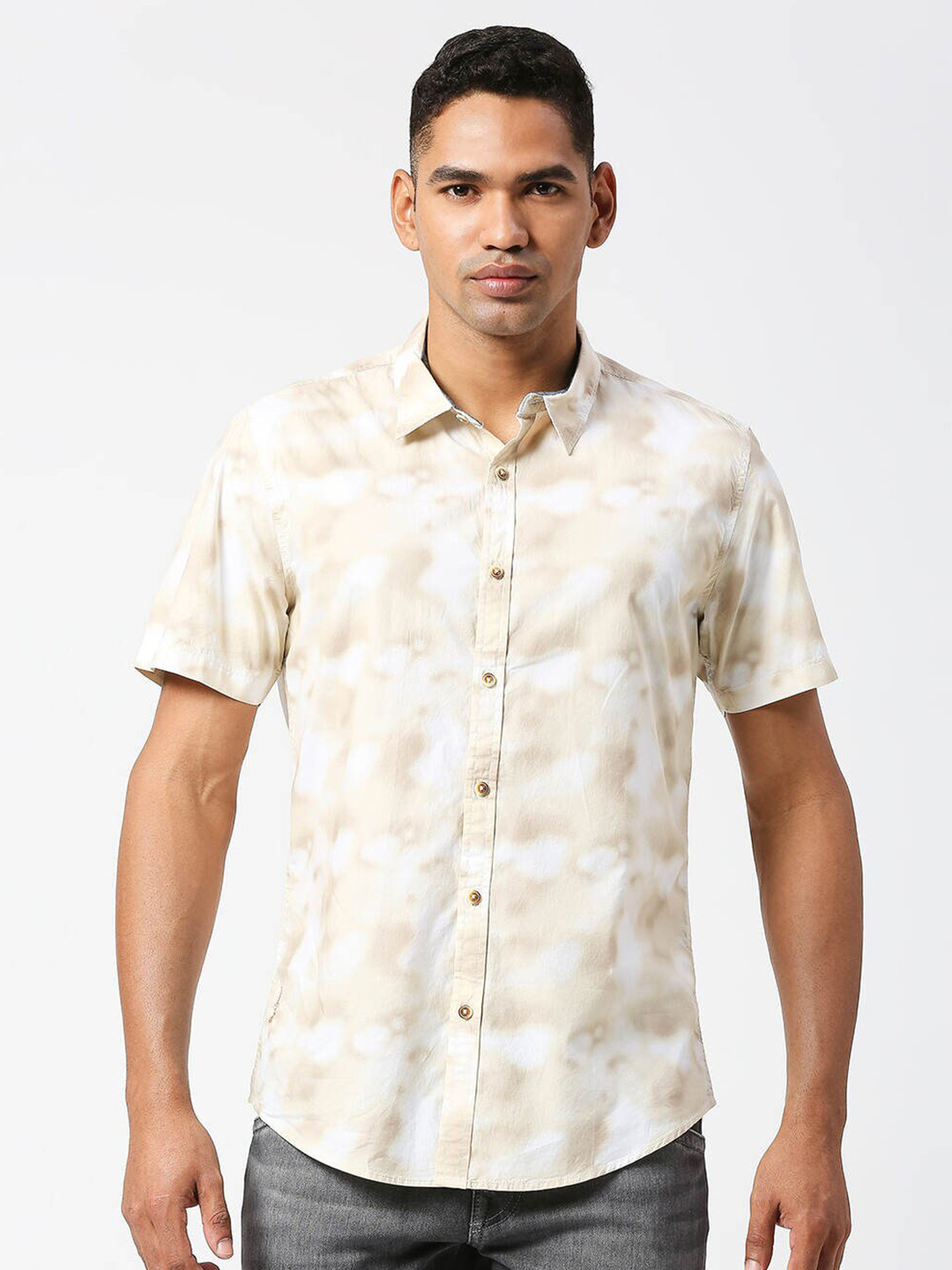 Pepe Jeans Relaxed Abstract Printed Cotton Casual Regular Fit Shirt