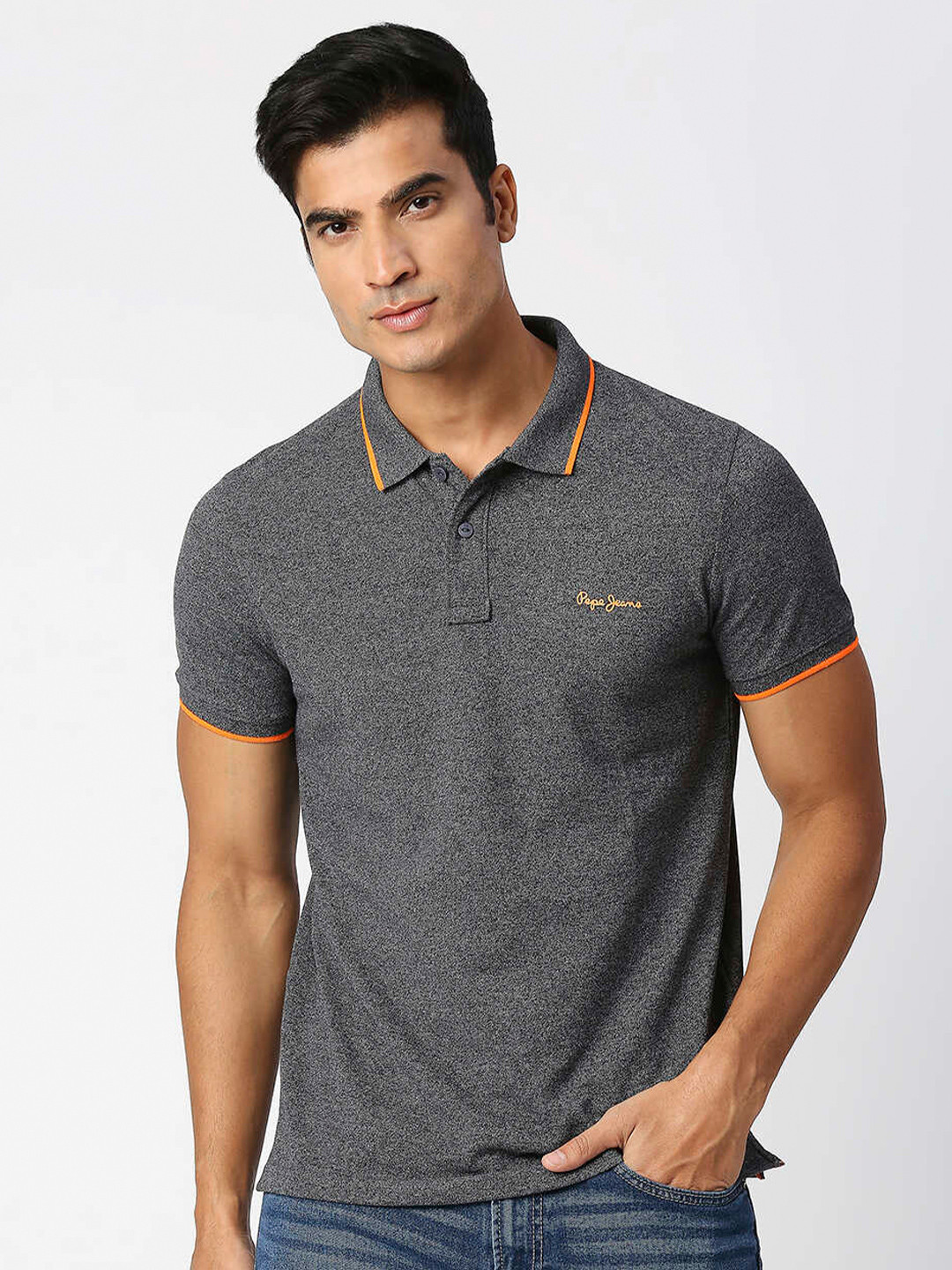 Pepe Jeans Men Cotton Polo Collar T-shirt