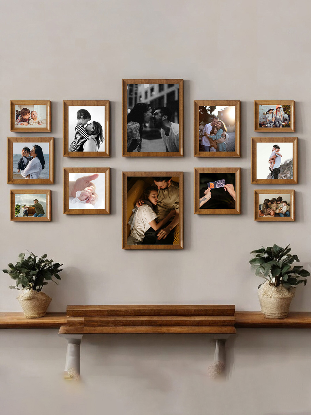 Art Street 12 Pcs Brown Wall Photo Frames