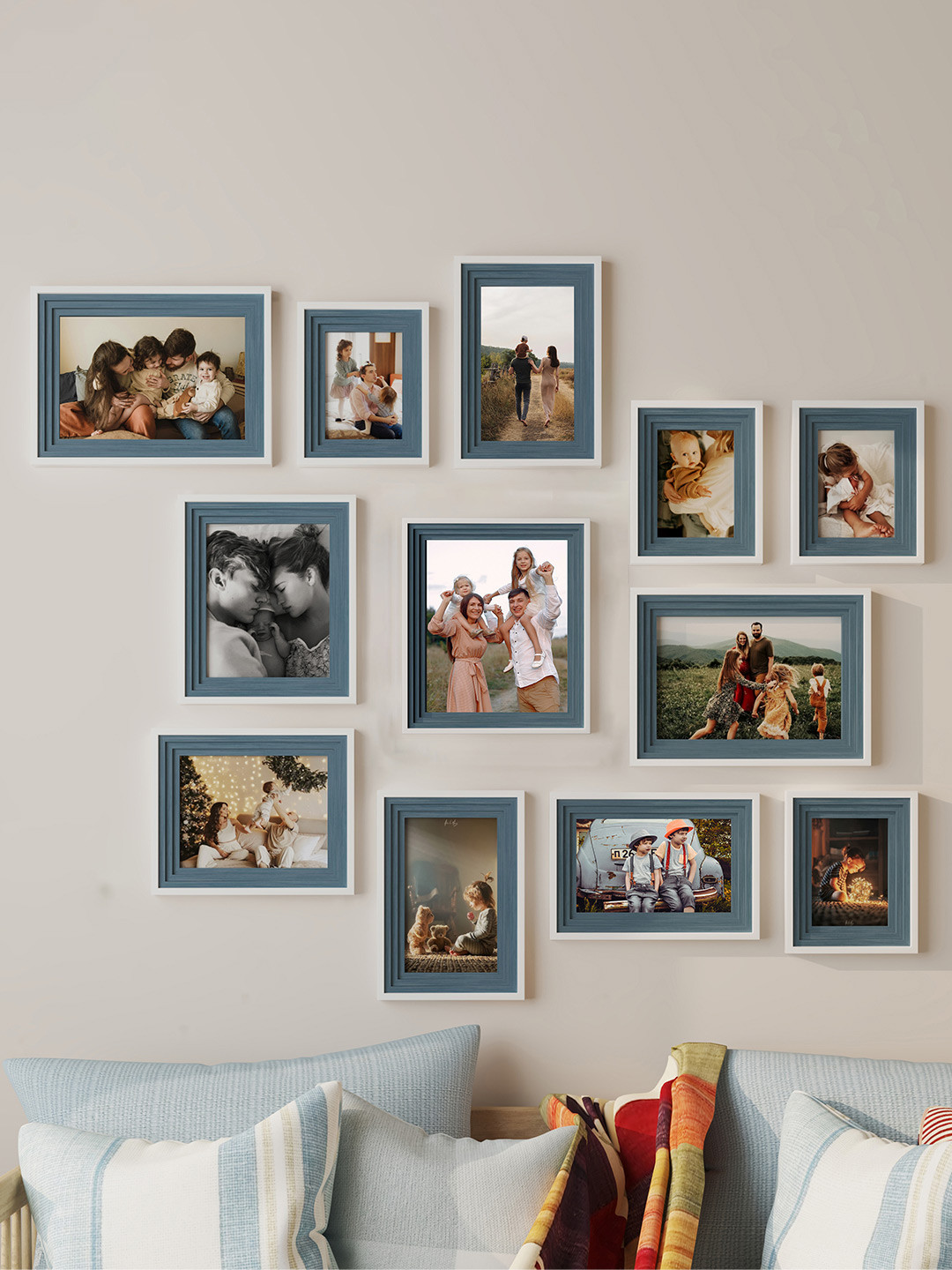 Art Street 12 Pcs Blue Idolatry Wall Photo Photo Frames