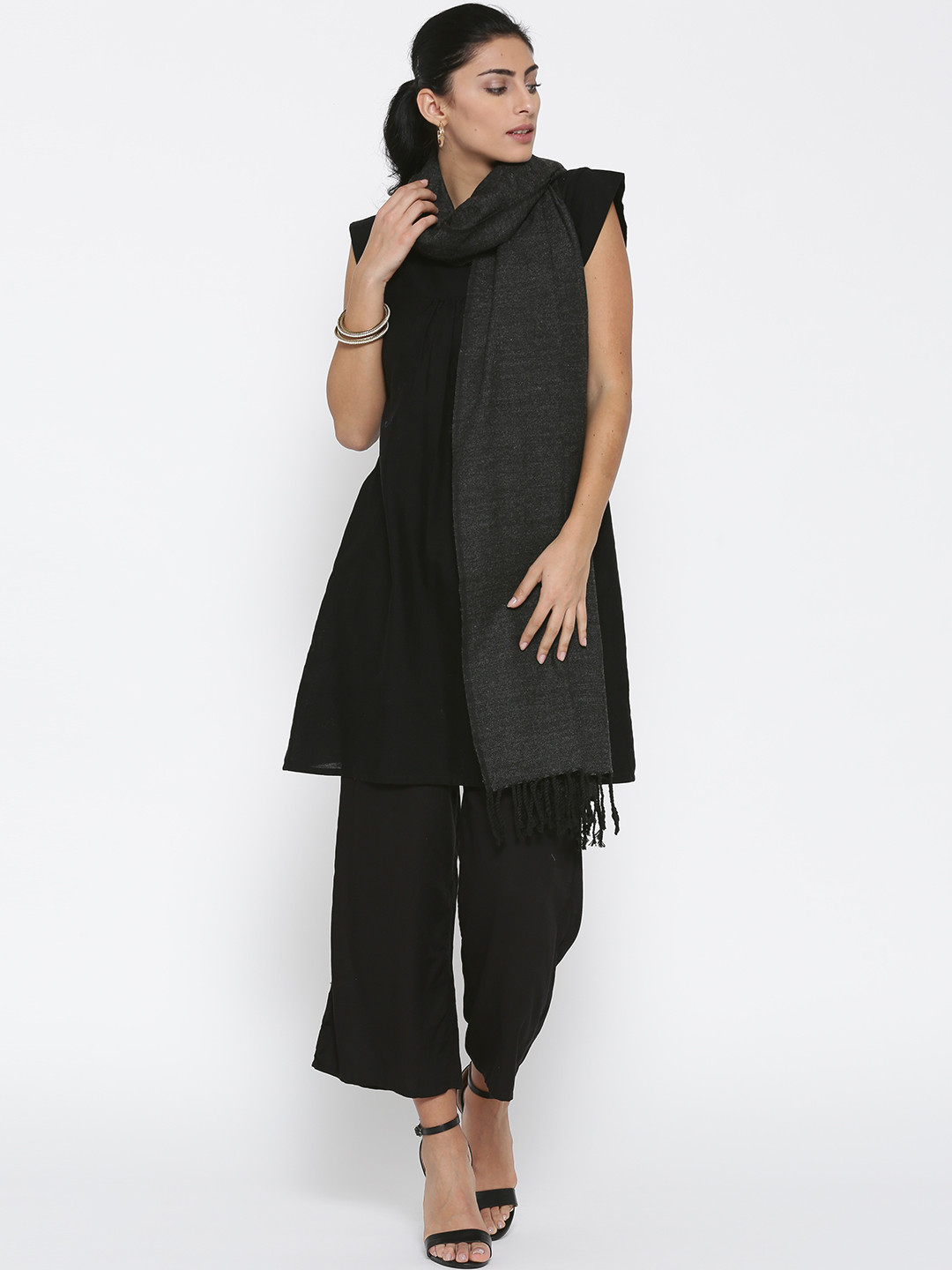 AURELIA Charcoal Grey Shawl