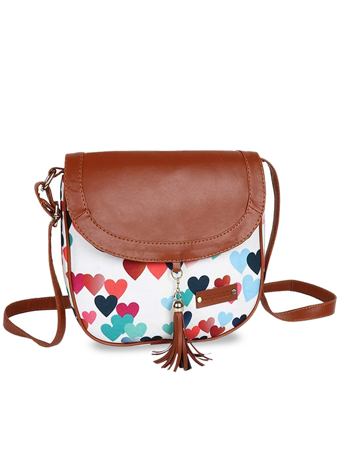 Lychee bags Printed Shopper Sling Bag with Tasselled