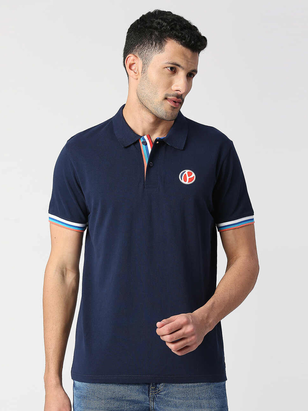 Pepe Jeans Men Short Sleeves Pure Cotton Polo Collar T-shirt