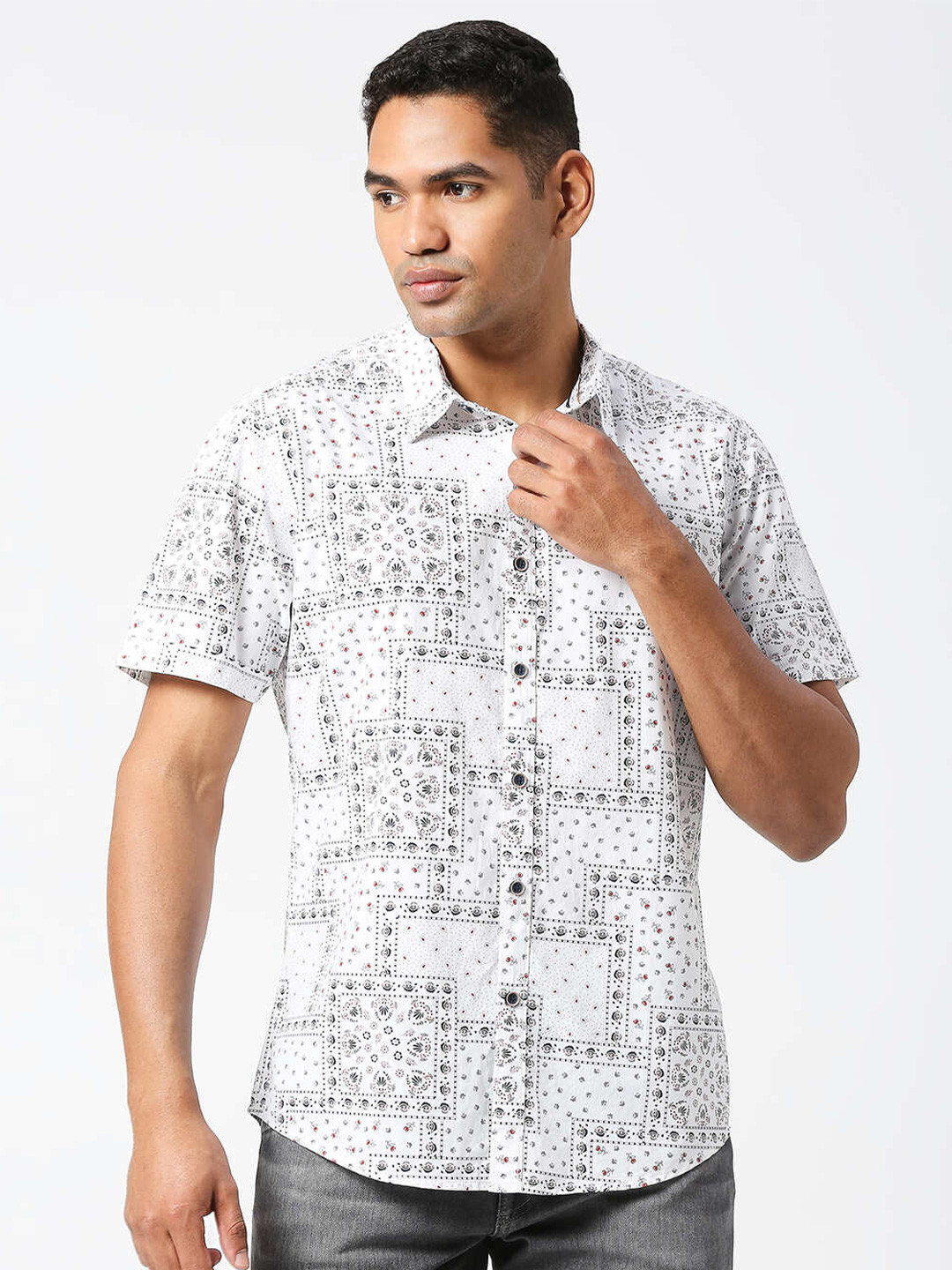 Pepe Jeans Bandana Printed Relaxed Casual Shirt