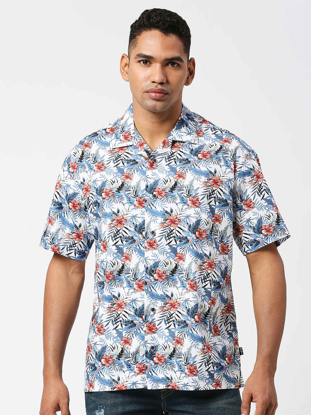 Pepe Jeans Floral Printed Relaxed Casual Regular Fit Shirt