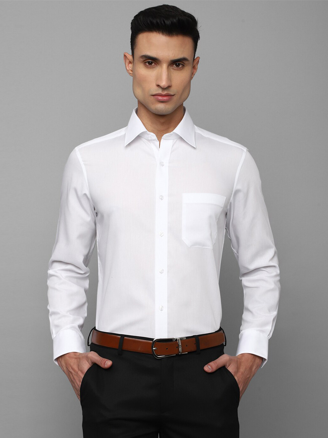 Louis Philippe Plus Size Cotton Formal Shirt