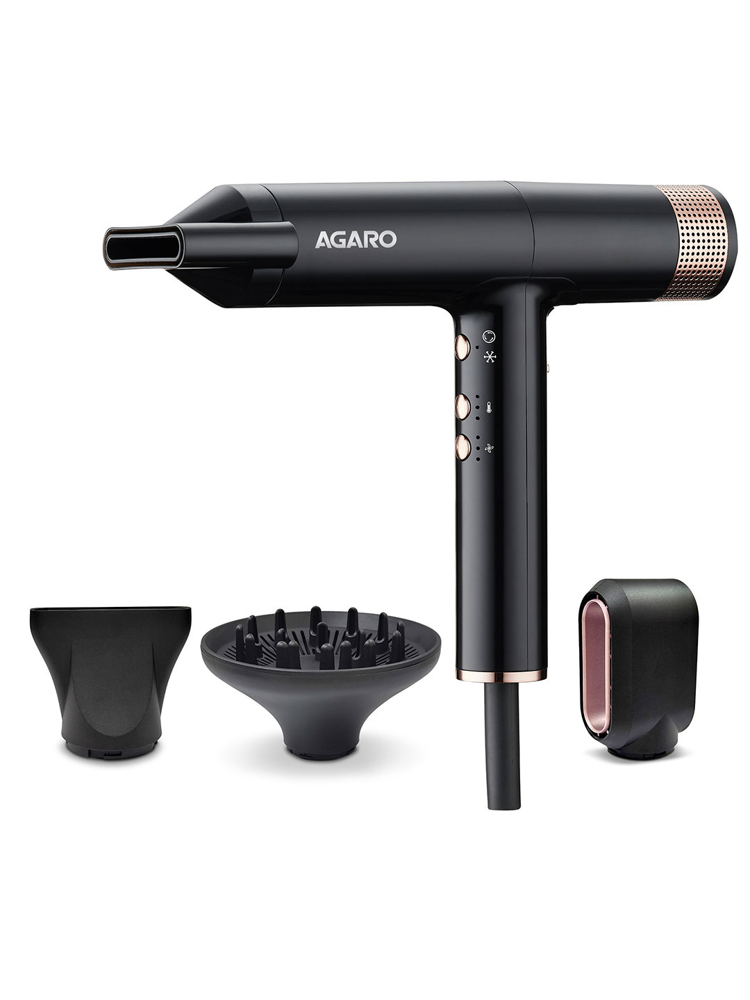 Agaro Royal Hair Dryer With Brushless Motor & Ionic Technology - Black