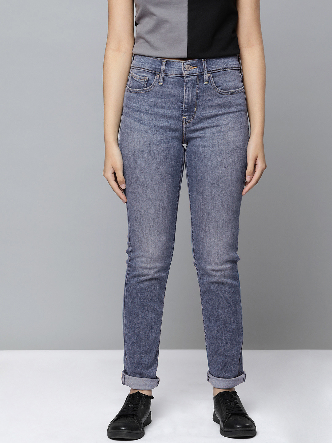 Levis Women 312 Slim Fit Heavy Fade Stretchable Jeans