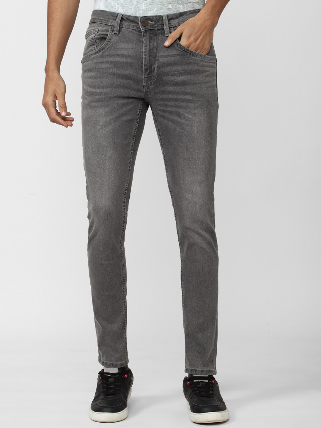 Van Heusen ACADEMY Men Skinny Fit Heavy Fade Bleached Cotton Jeans