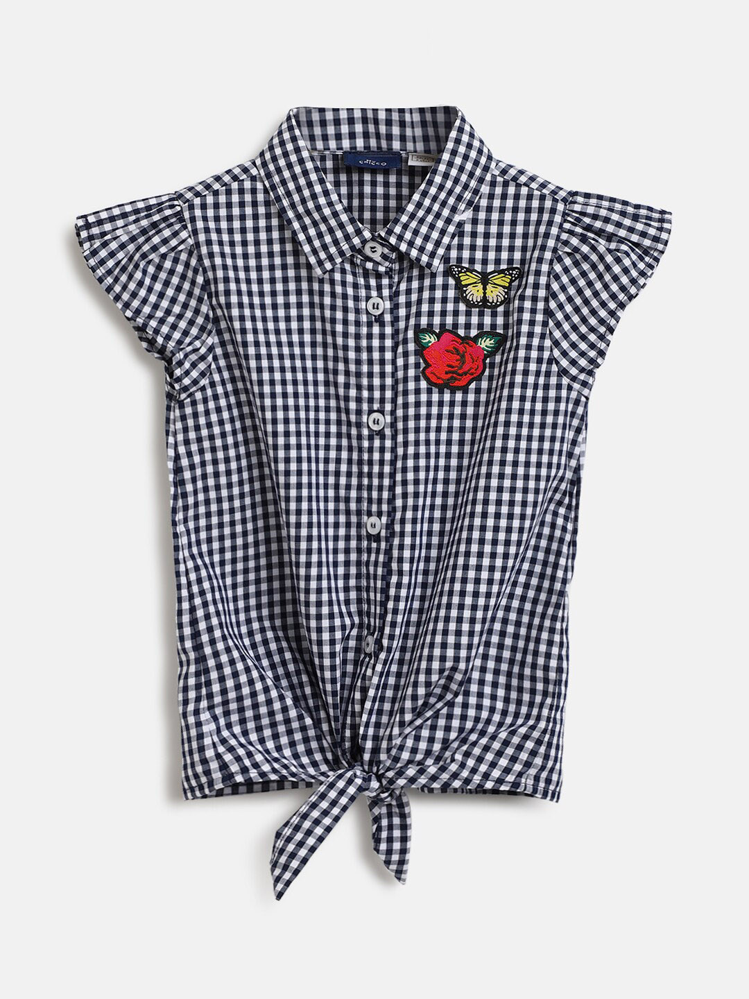 Chicco Checked Pure Cotton Shirt Style Top