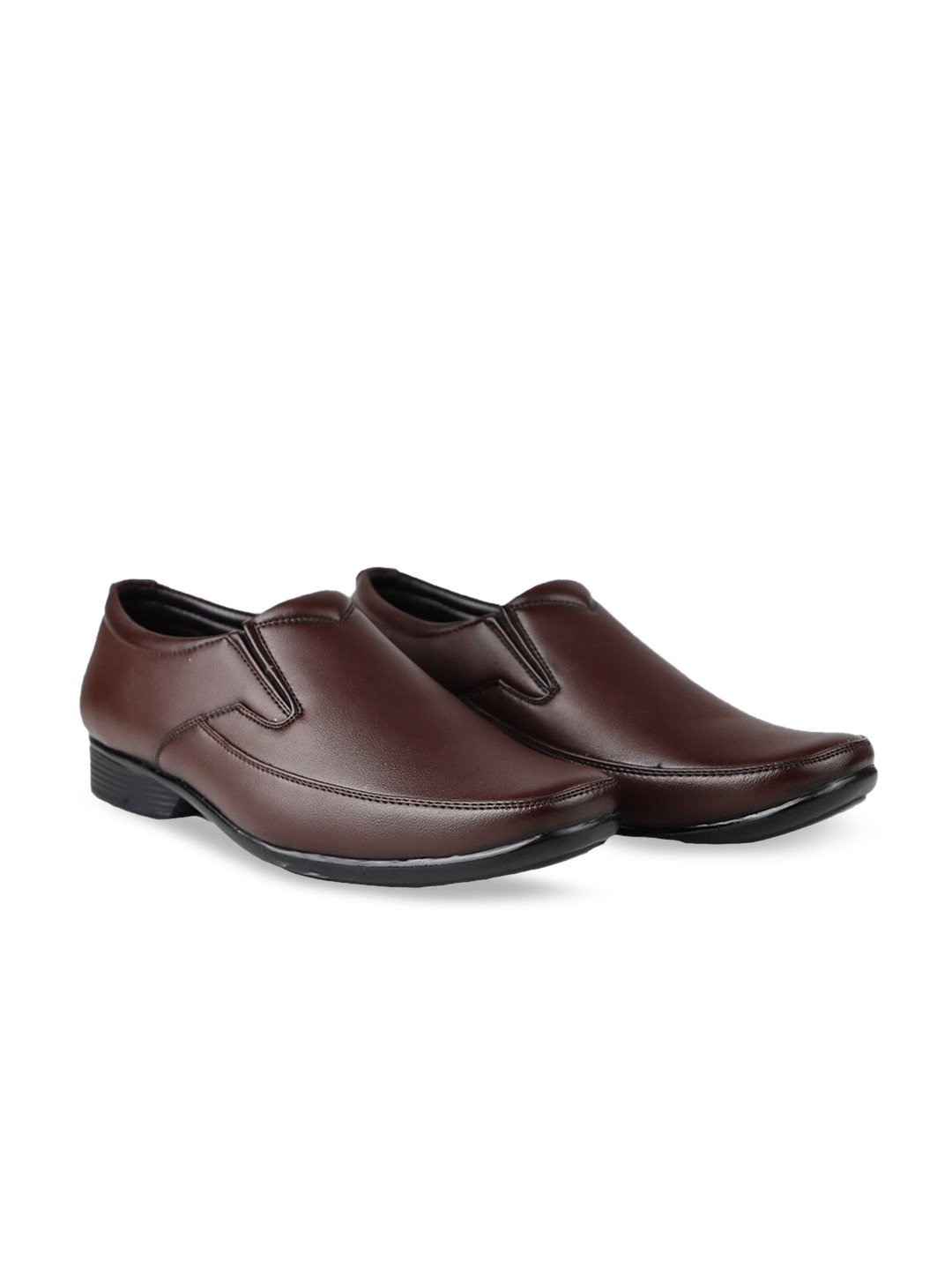 HikBi Men Leather Formal Slip-On Shoes