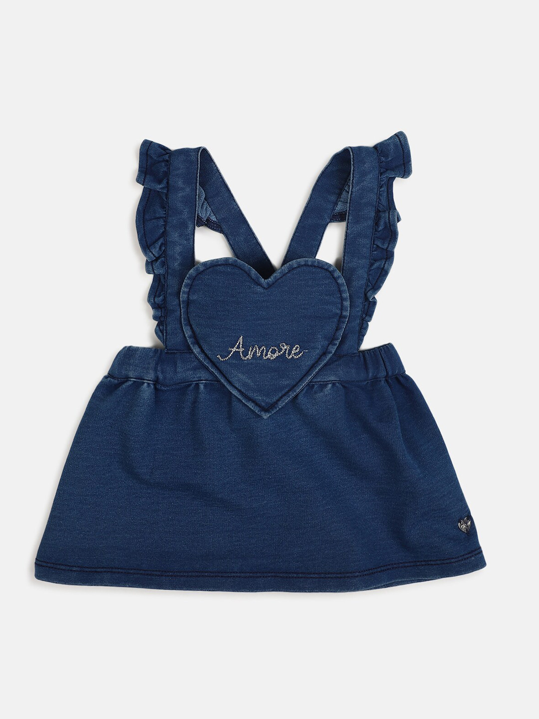 Chicco Girls Printed Denim Cotton Skirt Dungaree