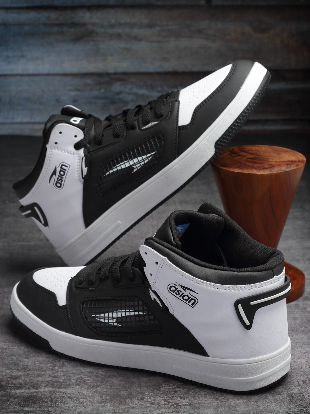 ASIAN Men Colourblocked Mid Top Lightweight Sneakers