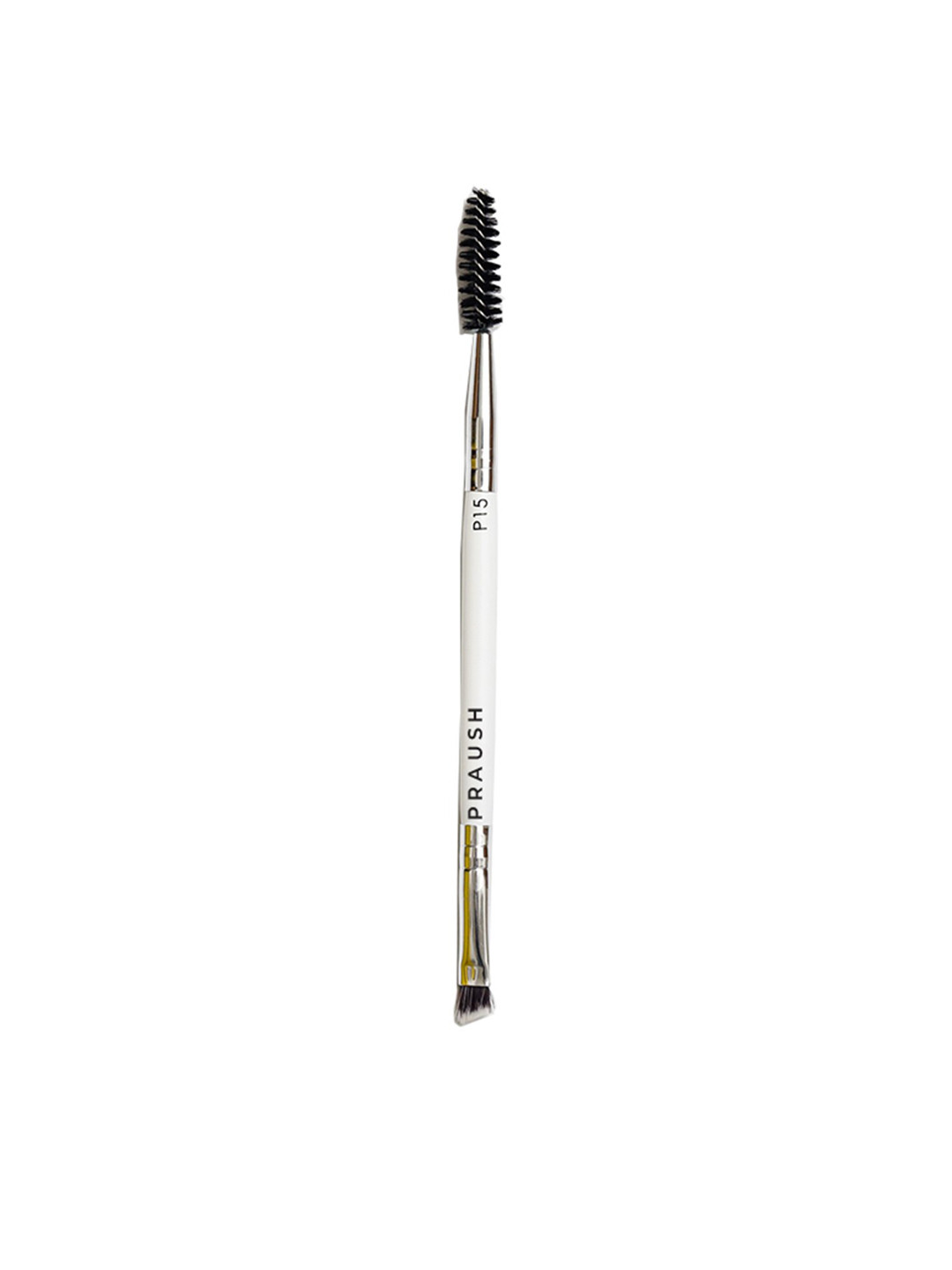 Praush Cruelty Free & Vegan P15 Brow Spoolie & Angled Brow Brush Bundle - White