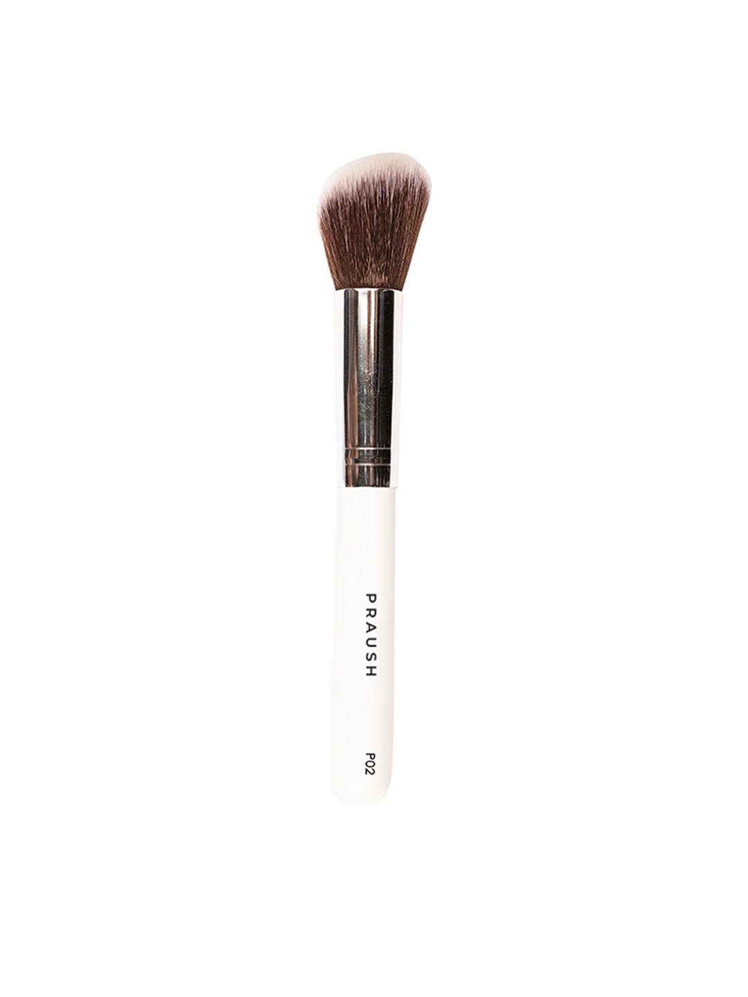 Praush Cruelty Free & Vegan P02 Professional Angled Blush Brush - White