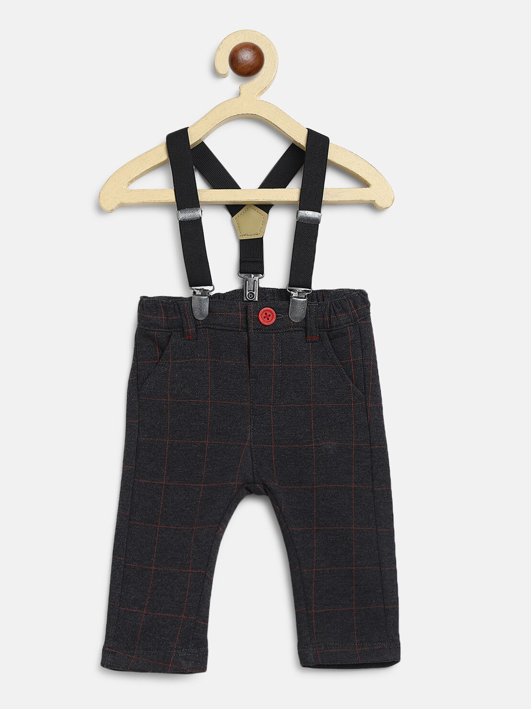 Chicco Boys Checked Straight Leg Dungrees