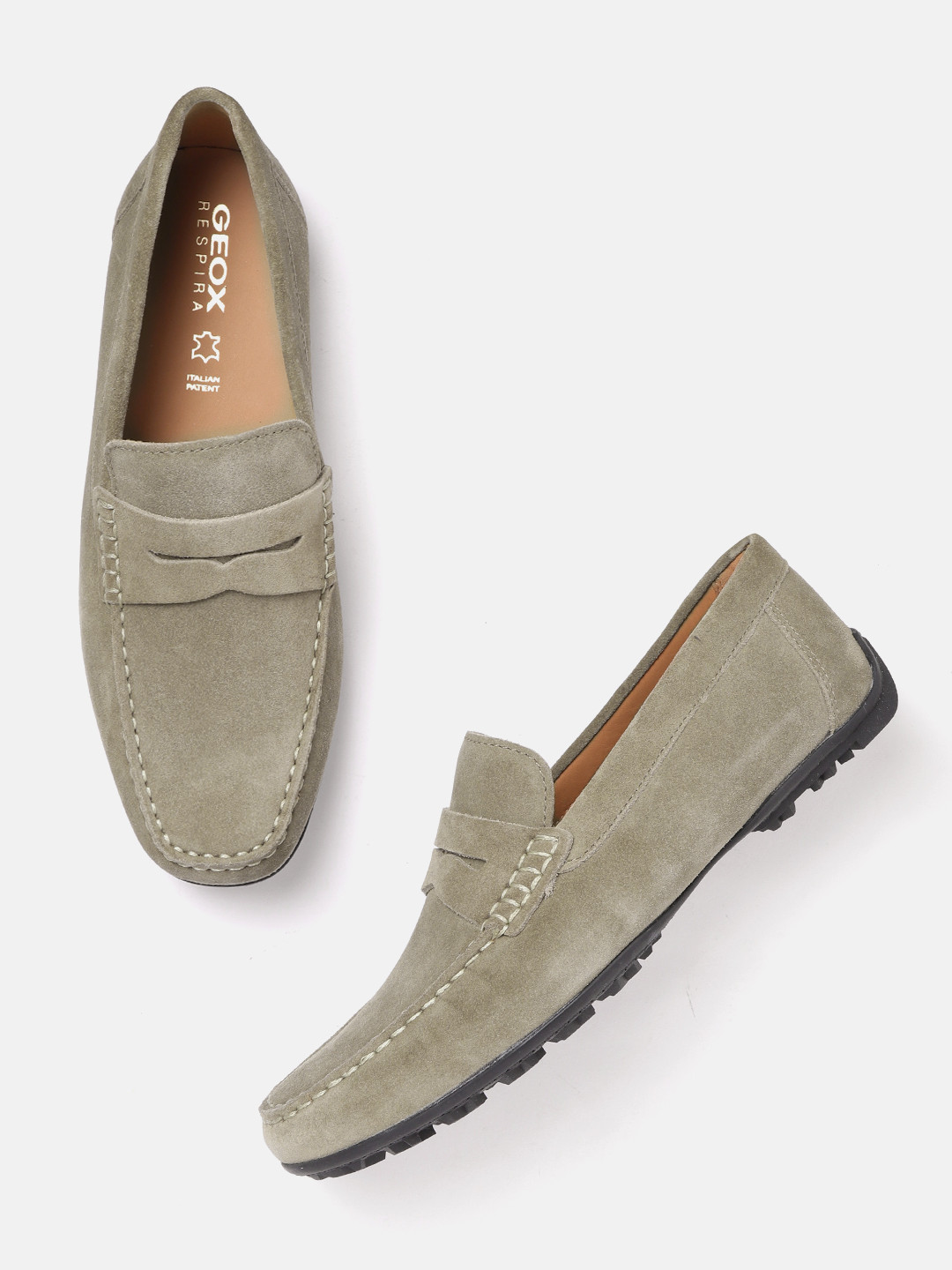 Geox U Kosmopolis+Grip Men Lightweight Suede Leather Moccasins