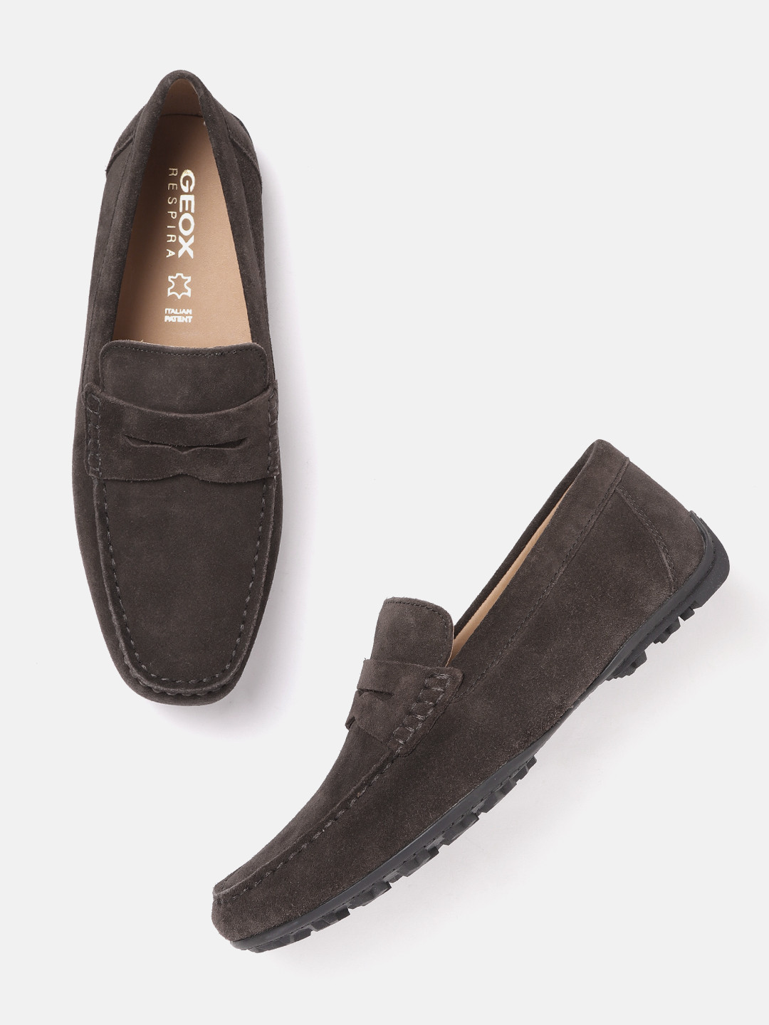 Geox U Kosmopolis+Grip Men Lightweight Suede Leather Moccasins
