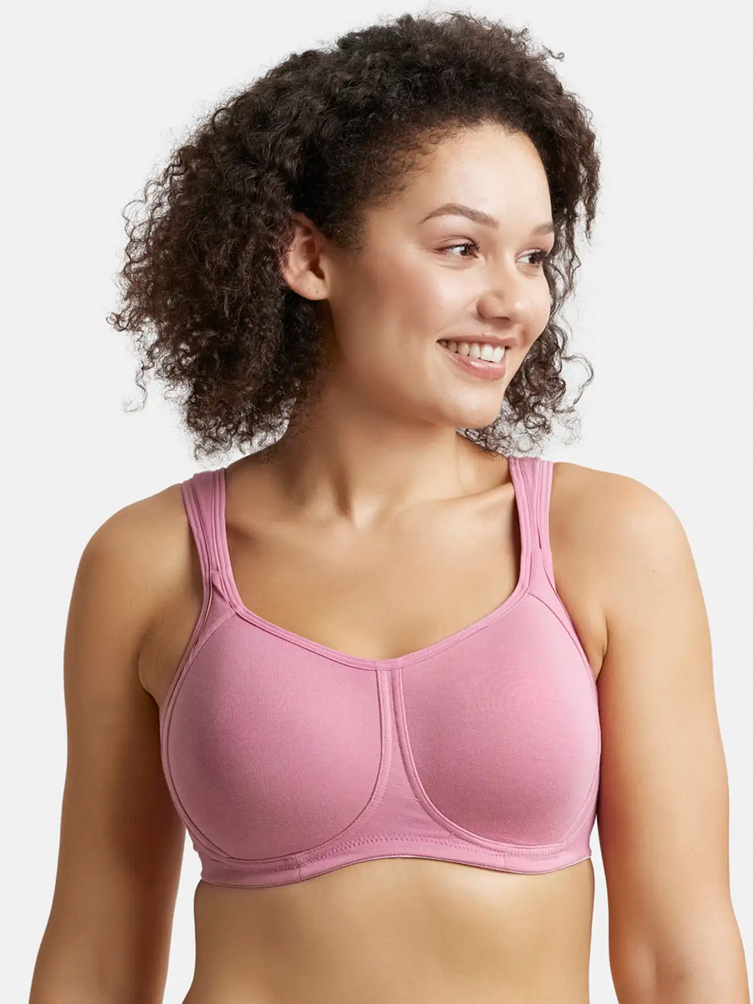 Jockey Wirefree Padded Cotton Full Coverage Plus Size Bra with Broad Wings-FE78