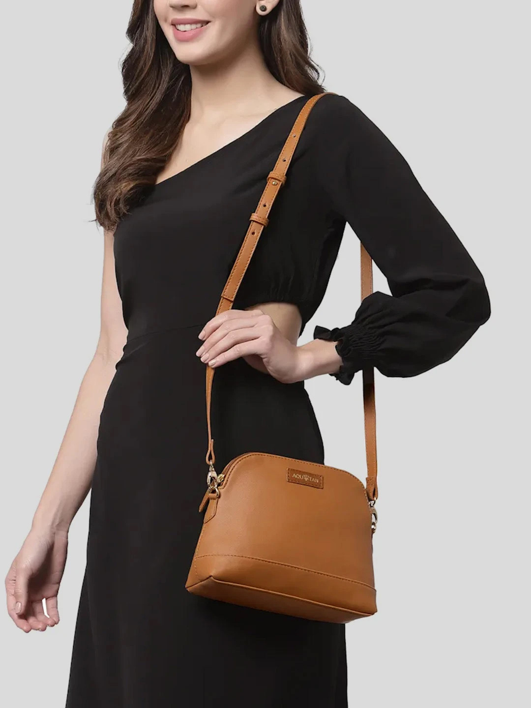 AQUATAN Dome Shaped Structured Sling Bag
