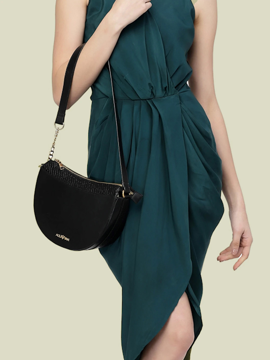 AQUATAN PU Half Moon Shaped Sling Bag