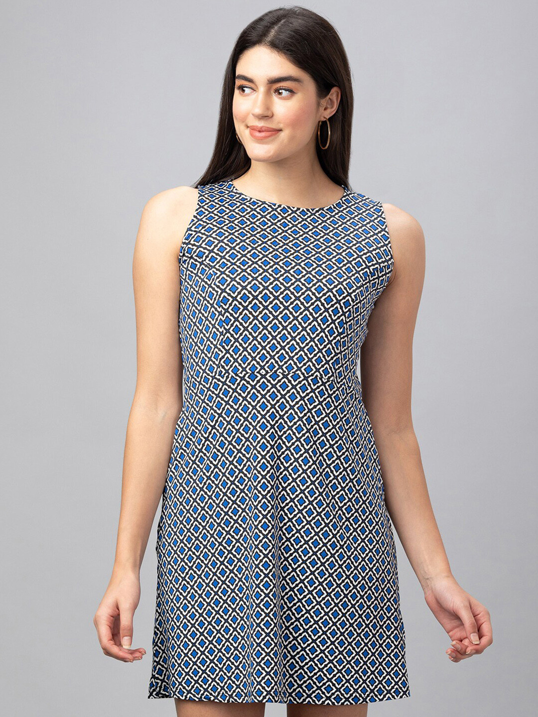 Globus Ethnic Motifs Printed A-Line Mini Dress