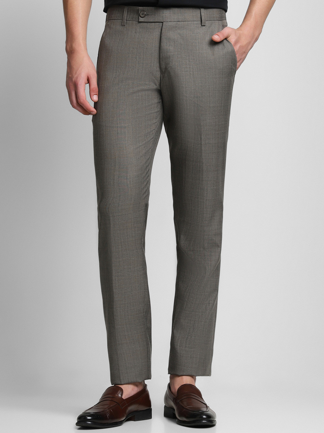 Dennis Lingo Men Classic Slim Fit Wrinkle Free Formal Trousers