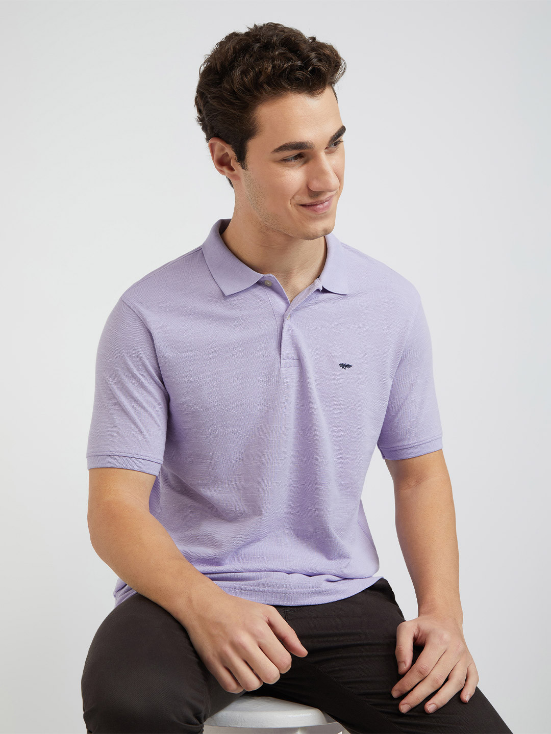 Park Avenue Cotton Rich Polo Collar Slim Fit T-shirt