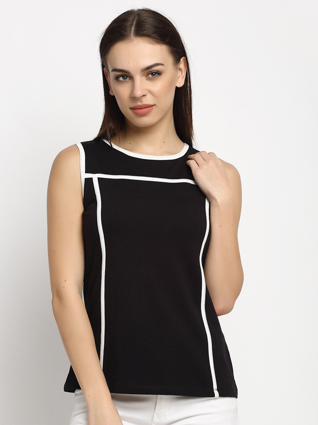 Rute Sleeveless Pure Cotton T-shirt