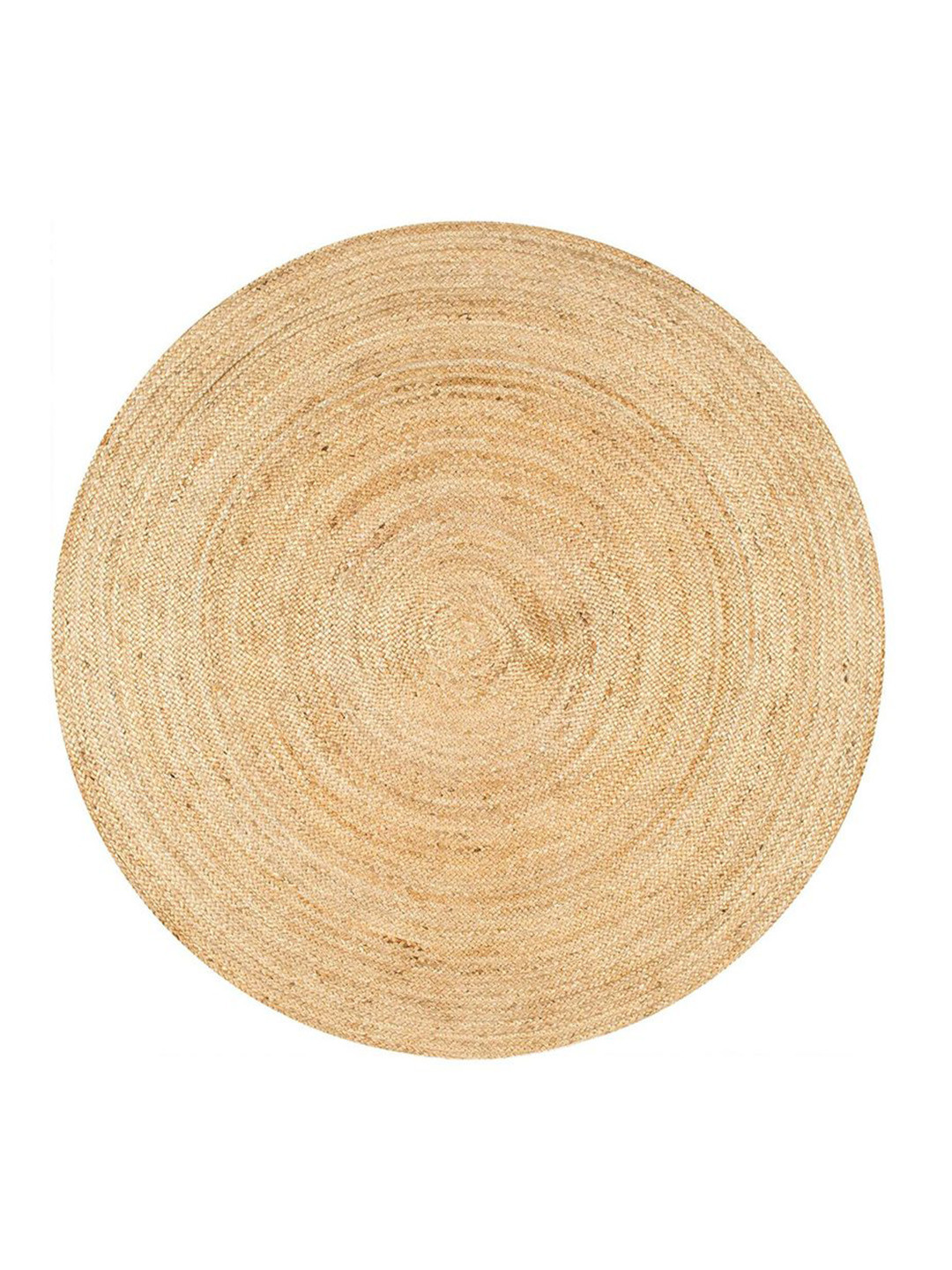 HABERE INDIA Beige Textured Jute Round Carpet
