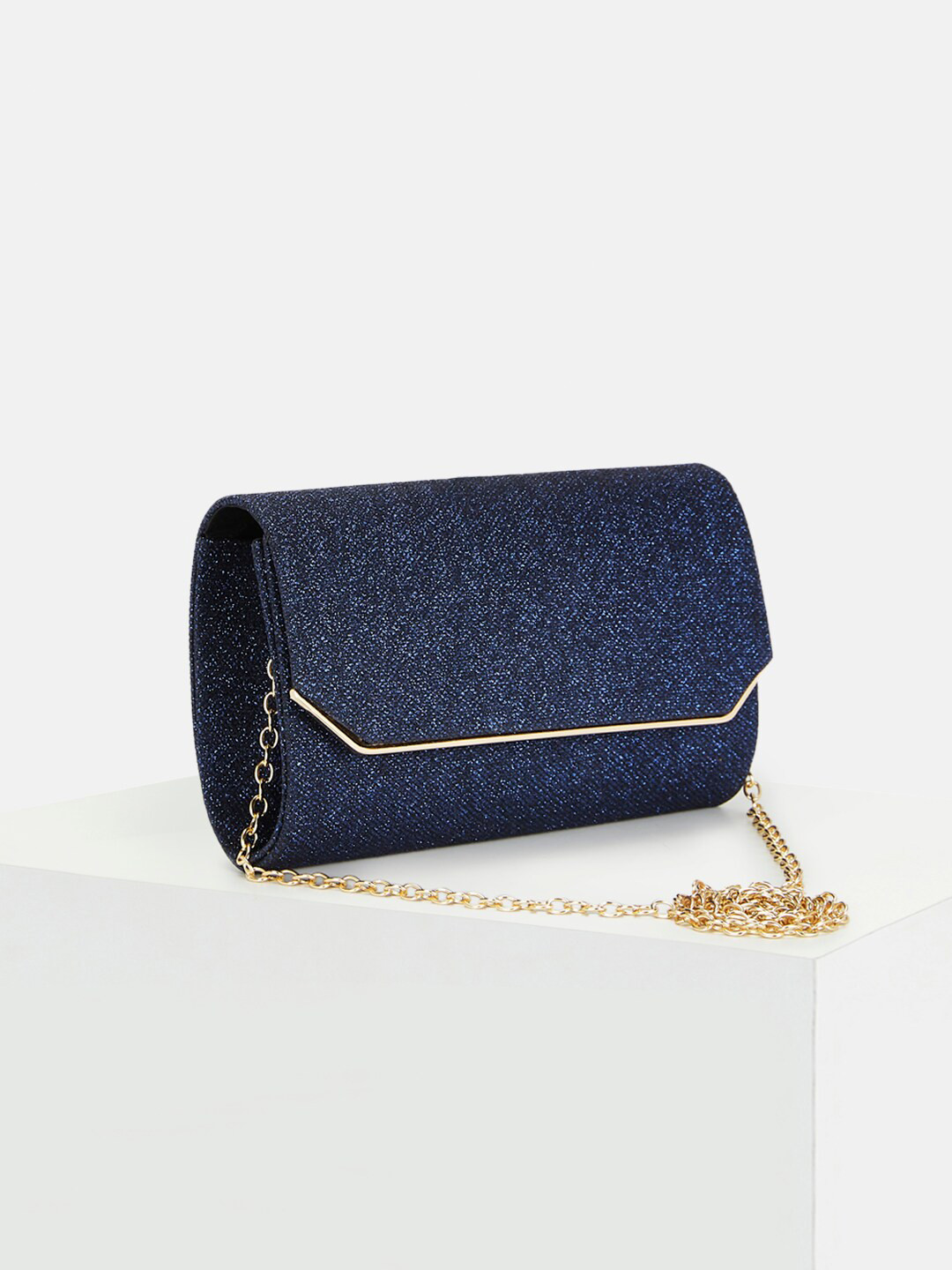 Forever Glam by Pantaloons Embellished PU Box Clutch