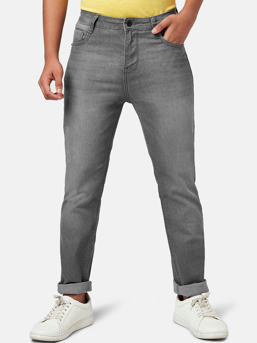 Coolsters by Pantaloons Boys Heavy Fade Mid Rise Cotton Tapered Fit Jeans